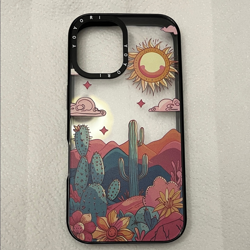Pink Desert Cactus Protective Phone Case